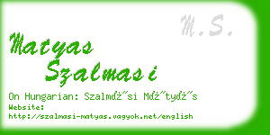 matyas szalmasi business card